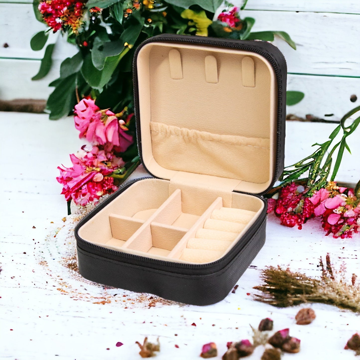 Portable Leather Jewellery Box