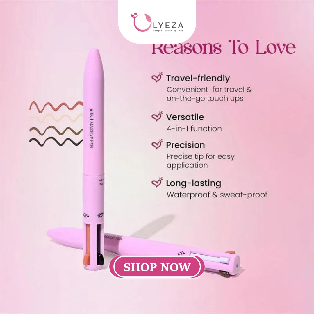 4 In 1 MakeUp Pen Eye-Liner Lip-Liner Brow-Liner-Highlighter