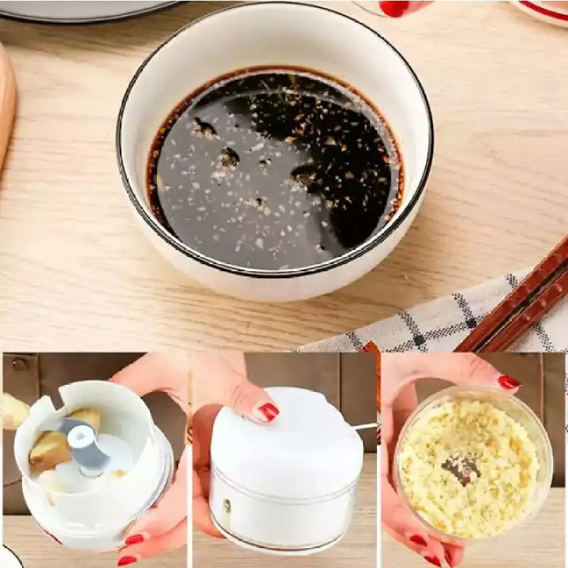 Mini Powerful Meat Grinder Hand-power Food Chopper