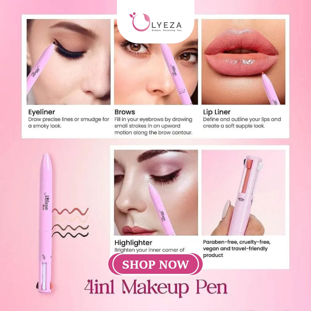 4 In 1 MakeUp Pen Eye-Liner Lip-Liner Brow-Liner-Highlighter