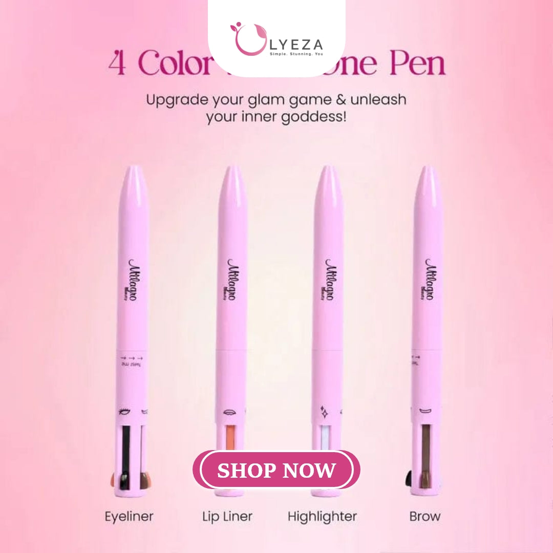 4 In 1 MakeUp Pen Eye-Liner Lip-Liner Brow-Liner-Highlighter