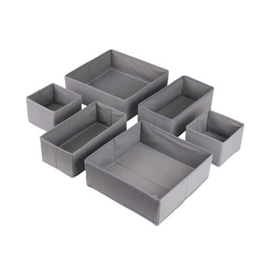 Drawer Organizer Pack Of 6 - Grey