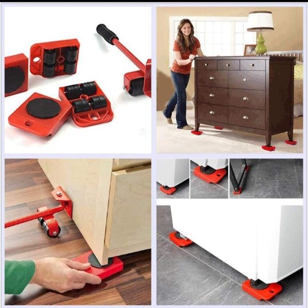 Furniture Lifter & Moving Tool Set – Heavy-Duty Rollers and Lifter for Easy Furniture & Appliance Relocation