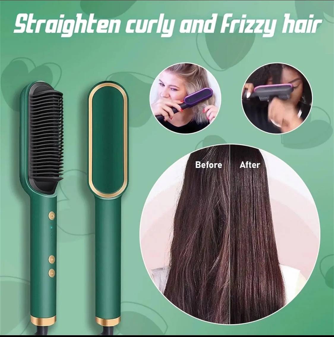 Original 909 Brush Hair Straightener Brush For Girls Comb Style / Hair Styling Hair Comb Brush Multi Color