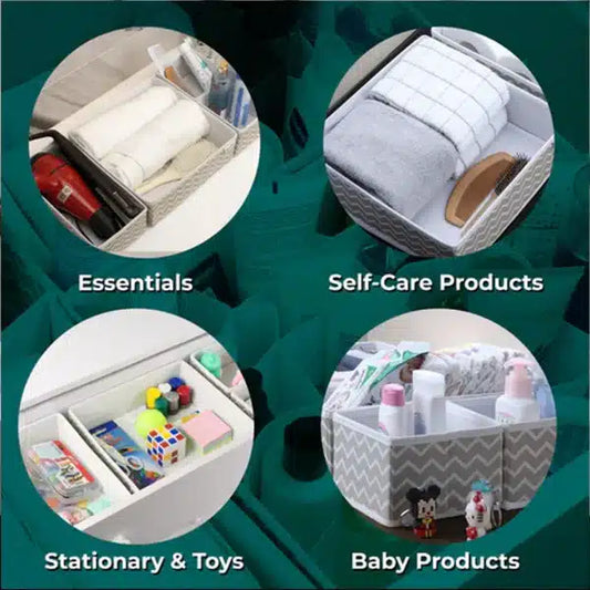 Drawer Organizer Pack Of 6 - Grey